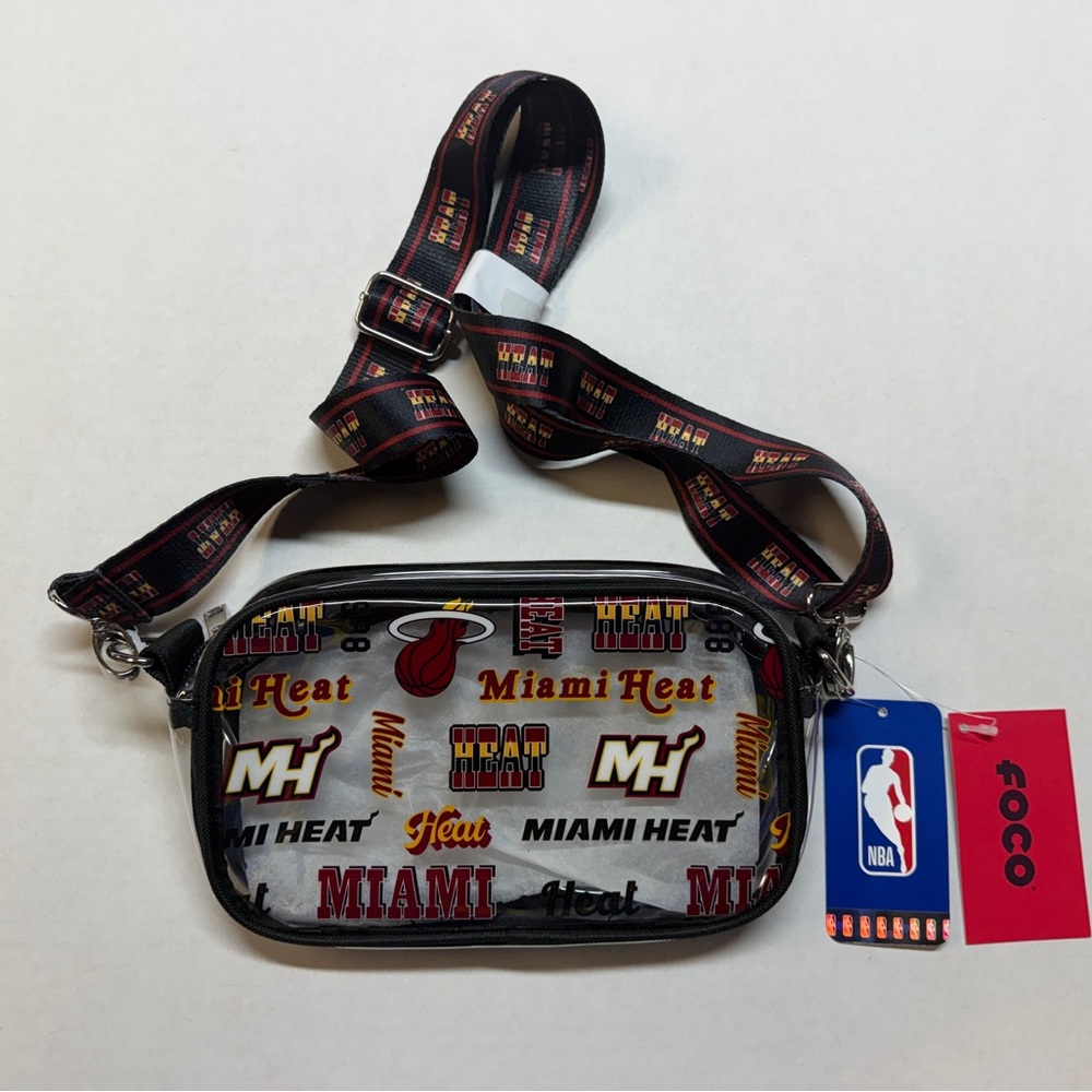 FOCO Miami Heat Clear Crossbody NBA Bag